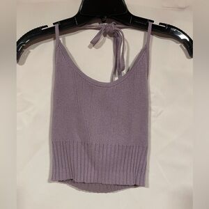 L.A. Hearts purple tie neck crop top in excellent condition size XS
